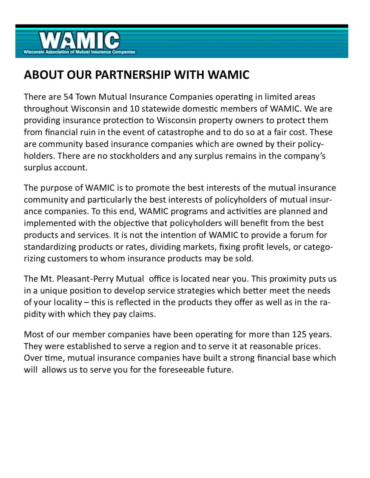 Our Partnership with WAMIC